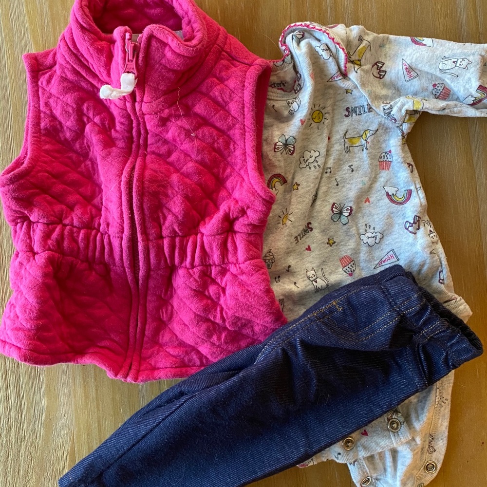 💚 3/$25 Carter’s Winter Matching Set Vest Jegging